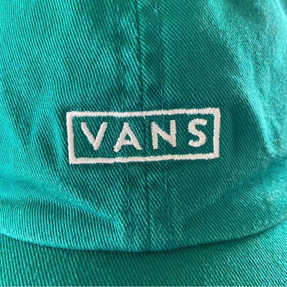 Vans Logo Pine Needle Green Curved Bill Jockey‎ Strap Hat - Picture 2 of 4